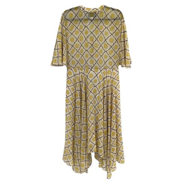 Alexis Sania Handkerchief Dress In Yellow And White Flowy Size Small - Picture 8 of 13